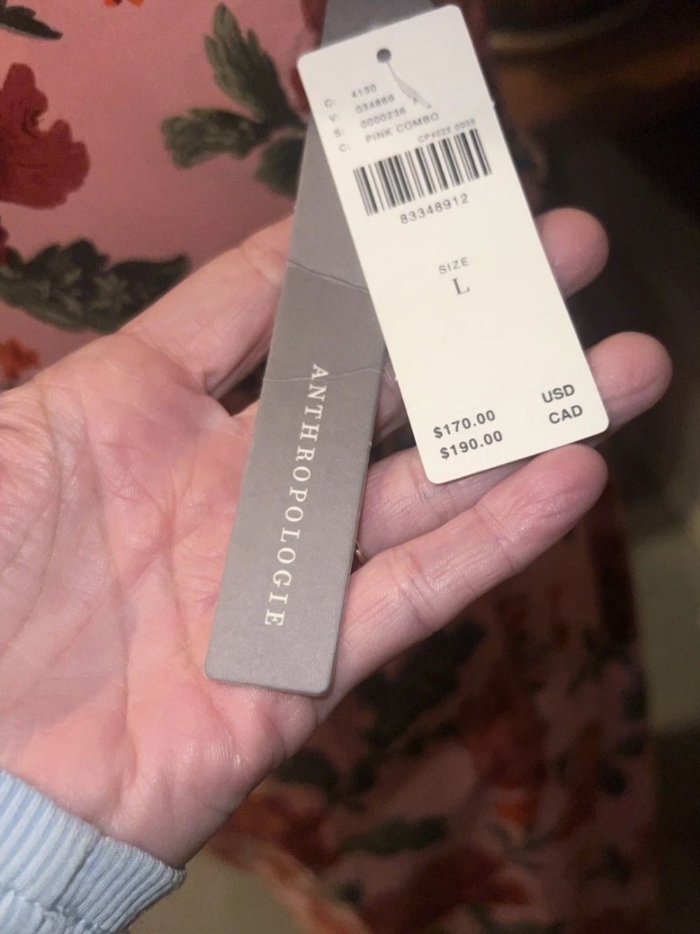 Anthropologie midi Dress Floral Smocked large NWT - Picture 6 of 11
